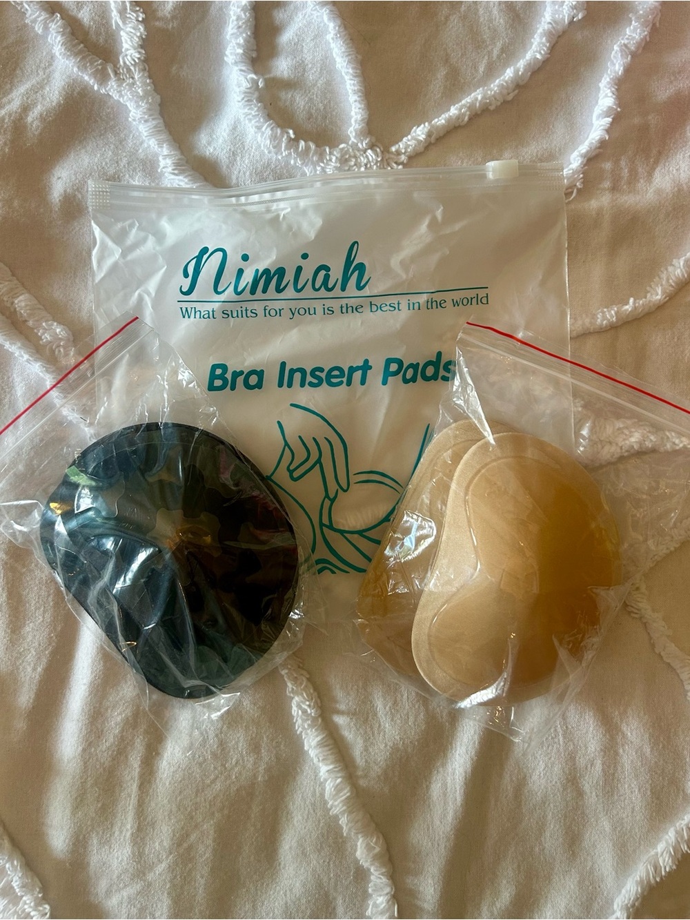 Nimiah Adhesive Bra Insert Pads - Black & Nude